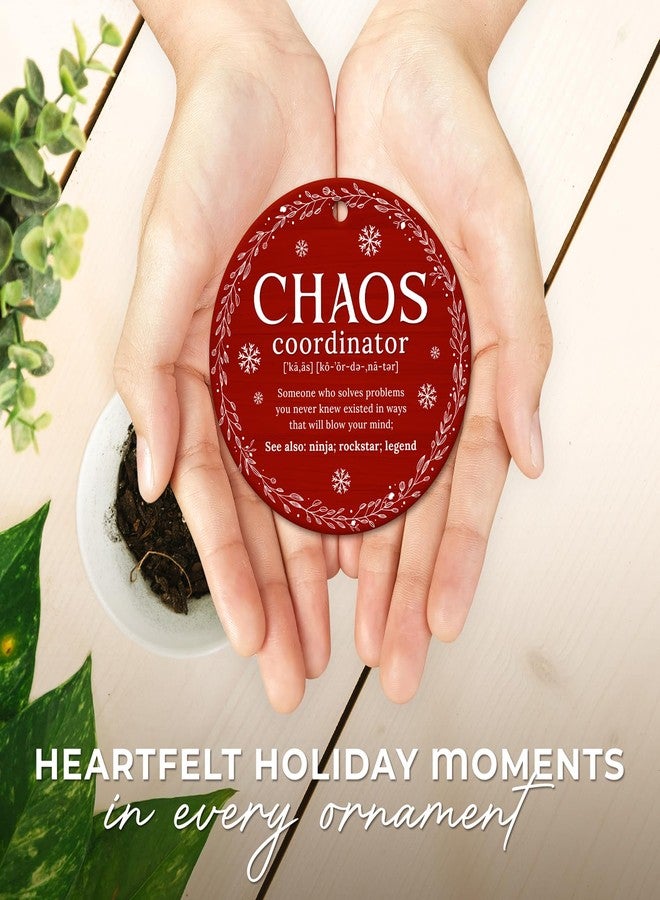 ZAGKOO Chaos Coordinator Ornament - Chaos Coordinator Gifts for Women - Funny Christmas Ornaments for Coworkers, Bosses, Moms, Teachers, Nurses - Funny Keepsake Ideas - Christmas Decoration - Image 3